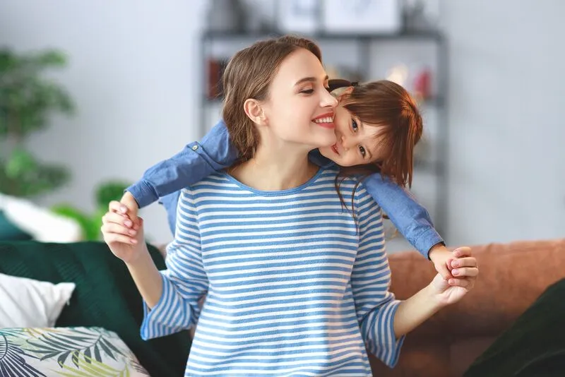 Nanny playing with child
